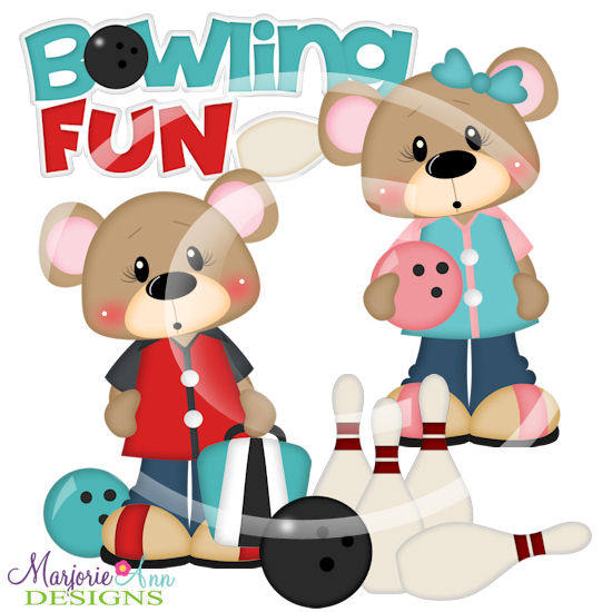 Franklin & Frannie Bowling Fun SVG Cutting Files + Clipart